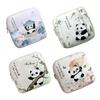 Portable PVC Sanitary Pads Bag Large Capacity Multipurpose Cosmetic Bag Panda Lipstick Earphones Storage Coin Purse