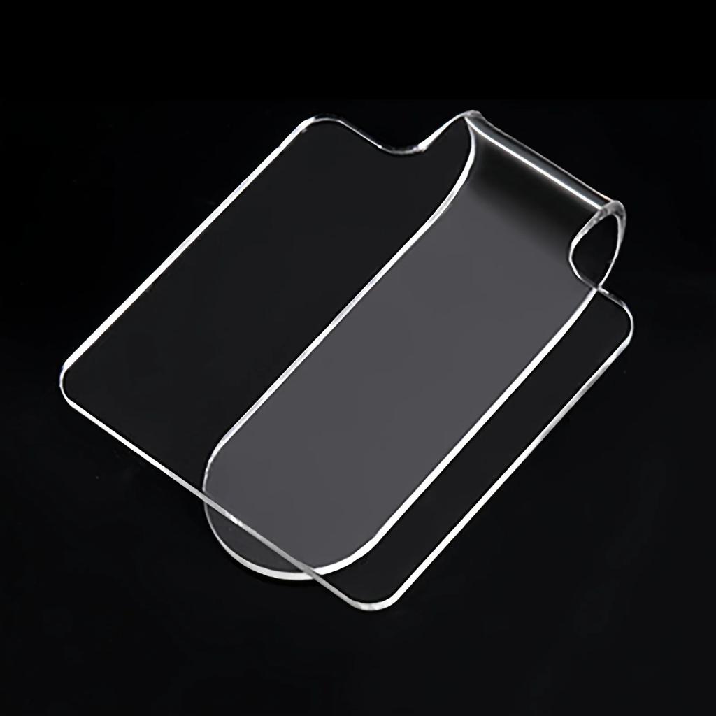 1pc Square Clear Acrylic Makeup Palette - Portable Handheld Travel-Friendly Cosmetic Organizer with Brush Holder, Compact Design
