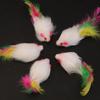 New Plush Cat Mouse Toys Mice Rattle Set Interactive Pet Toy for Kittens Assorted Catnip Toys with Colorful Feather Tail