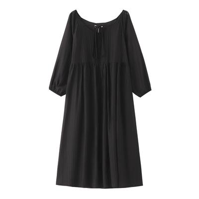 This Is A New Large-sized Women's Dress for Autumn, Featuring A High-end, Light Luxury Solid Color with Straps and A Casual Style
