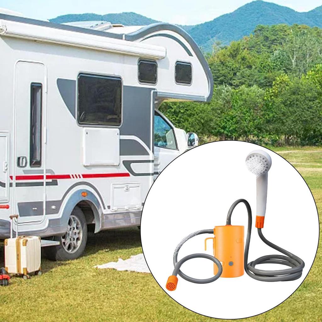 Compact Outdoor Shower System with Adjustable Water Flow for Camping And Hiking