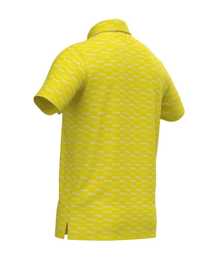 Ping Apparel Men's Short Sleeve Polo Shirt (All-Over Print, Moisture-Wicking, Quick-Drying) / Golf / 621-4260813 061_Yellow, Size M