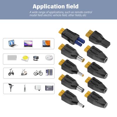 XT60 Female Conversion Head Convert To Type C and Multiple DC5521 5525 7909 Connectors Adapter for Drone Laptops