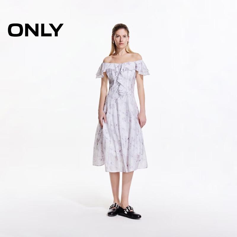 ONLY Ruffled Off-Shoulder A-Line Midi Dress