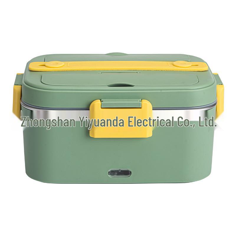 Dual-Use Portable Electric Heating Lunch Box for Car and Home - Water-Free Insulation, Plug-In Design.