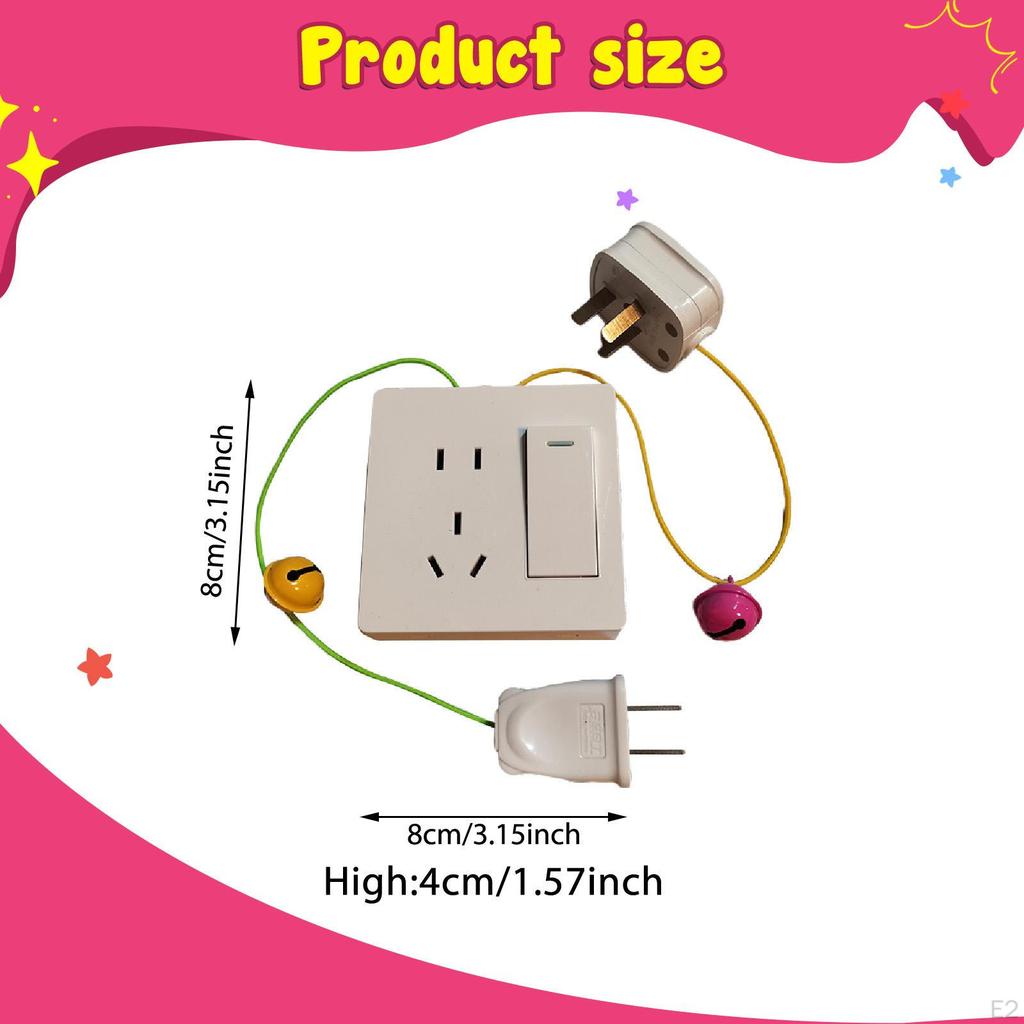 Kids Busy Board Plug Outlet Hand Eye Coordination Gift Portable with Power Strip Sensory