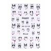 1pcs Cartoon Nail Stickers, Cute Abstract Expression Design 3D Self-Adhesive Nail Art Sticker, DIY Kawaii Fashion Nail Art Decor Nail Supplies