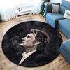French legendary rock singer and actor Johnny Hallyday Round Carpet Soft Home Decoration Corridor Table and Chair Anti slip Outdoor Floor Mat rug H1