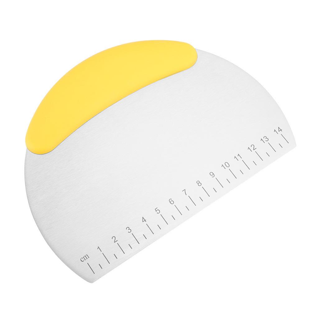 Semicircular stainless steel with graduated noodle cutter, rice flour scraping, flour cutting noodle dough cutter, baking tool