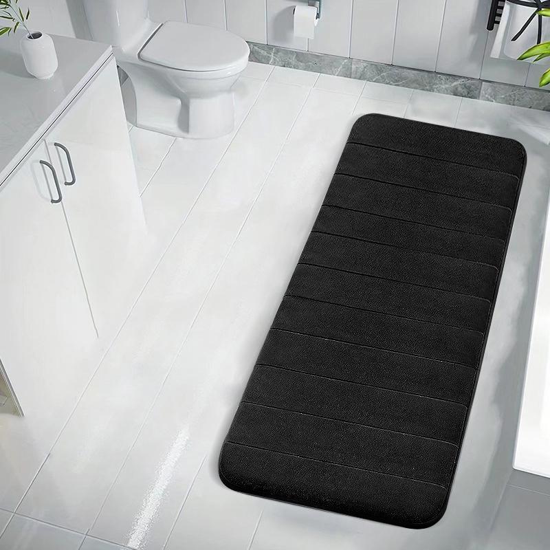 Coral Velvet Bathroom Mat Toilet Kitchen Drying Pad Anti-skid Bathtub Foot Mat Bath Floor Mat Absorbent Sink Pad Entrance Rug
