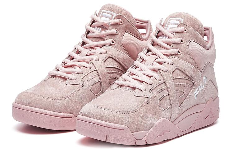 Women's Sneakers FILA Cage Synthetic Leather Cushioning Abrasion Resistant Coverage Mid Top Vintage