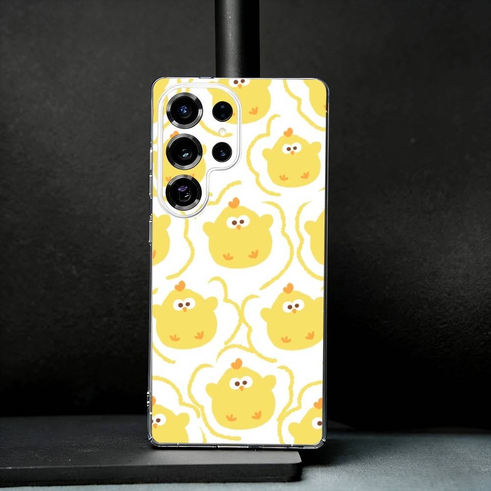 D-un D-un Chicken Phone Case For Samsung S25,S24,S21,S22,S23,S30,Ultra,S20,Plus,Fe,Note,10,9,5G Transparent Cover