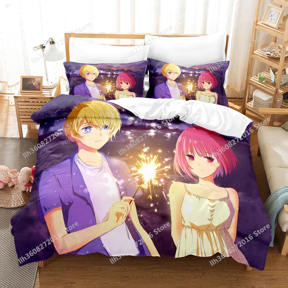 3D Print Anime Oshi No Ko Bedding Collection Single Twin Full Queen King Size Bed Collection Adult Kid Bedroom Duvetcover Collections Home Textile