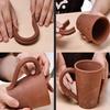 Pottery Teapot Handle Tool Clay Scraper Full Set of Handmade DIY Water Cup Ware Plain Embryo Handle Sculpture Knife