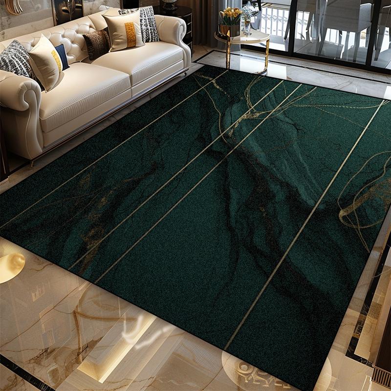 Nordic High-end Living Room Decoration Green Carpet Luxury Bedroom Non-Slip Floor Mat Customizable Kitchen Balcony Area Rugs
