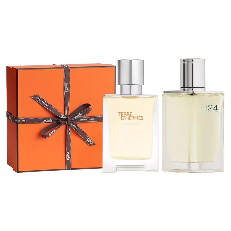 Hermes Men's Perfume Woody Fragrance Perfume EDP Cold + Twenty-Four 12184046 12184046-Lingzhi Water 50ml + Rhythm 24 50ml
