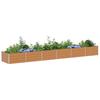 Raised Bed Light Brown 480 X 80 X 45 Cm Galvanized Steel
