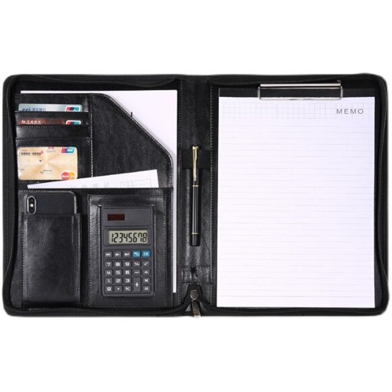 A4 Zipper Bag Multifunctional Storage Folder with Office Clip & Custom Logo Option