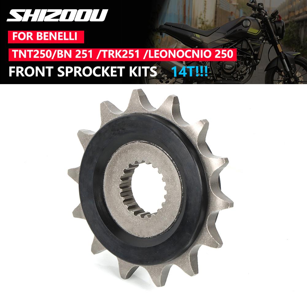14T Silent Durable Front Sprocket Fly Chain Wheel For Benelli TRK251 BN251 TNT25 TNT250 Leoncino 250 BN TRK TNT 25 250 251