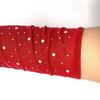 Elegant Fingerless Gloves Sheer Arm Sleeves With Crystal Accents Perfect For Bridesmaids Cosplay Stage Costumes Props
