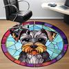 1pc Stained Glass Dog Chair Carpet for Office Non-Slip Mat for Office - Decorative Floor Mat  Yy251030270