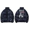 FlowStreet Parka Giacca Hip Hop Stampa Orso Ferito Uomo Invernale Giacca a Vento Streetwear Giacca Imbottita Cappotto Caldo Capo Esterno Hipster Nuovo