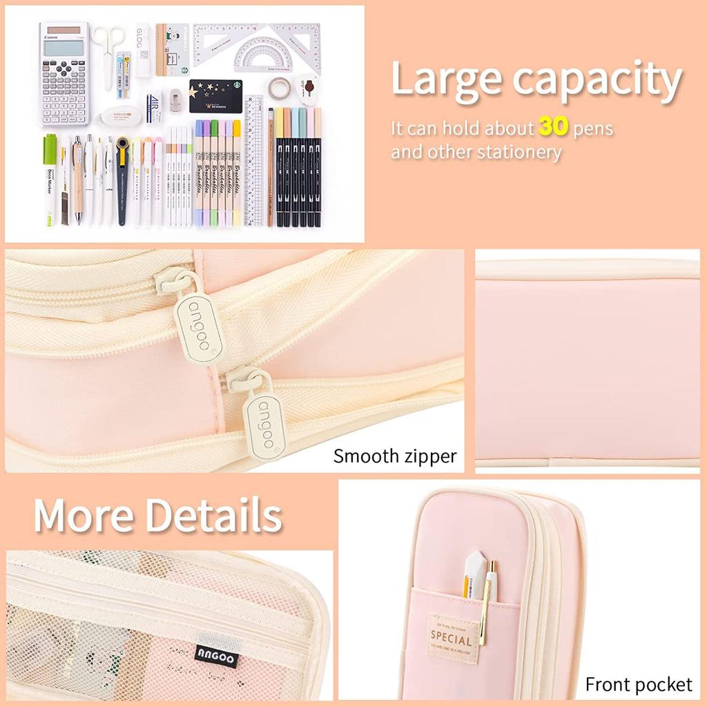 Large Capacity Pen Case with Multifunctional Tool Pen for Junior High and University Students Business Canvas with Gusset Gusset, Case/Pouch