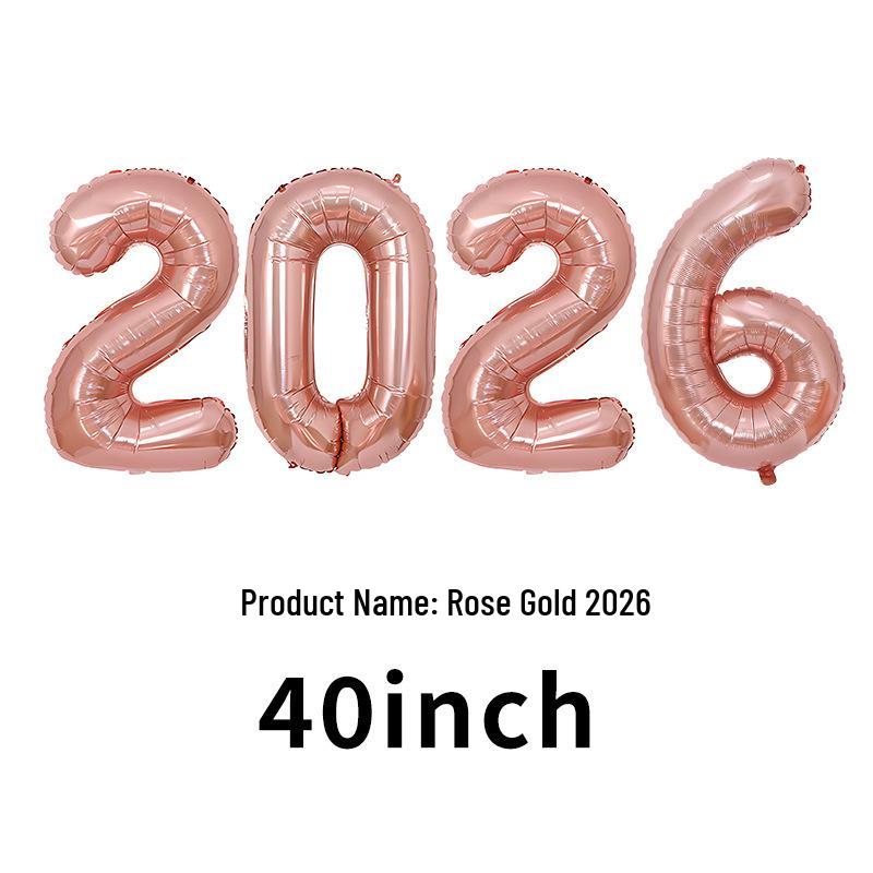 2026 New Year's Party Large 32" & 40" Number Foil Balloons Set