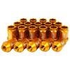 Durax Lightweight Aluminum Wheel Nuts Racing Nuts M12 P1.5 Through Nuts Short Type Set of 20 [Gold/Gold]