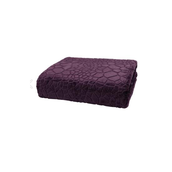 Meave Çift Kişilik Emboss Battaniye - Vişne