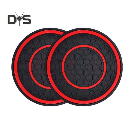 2 bucăți suport de pahare pentru mașină, rezistent la căldură, design anti-alunecare, model de caneluri, rezistent la apă, suport universal pentru pahare, accesorii de interior auto