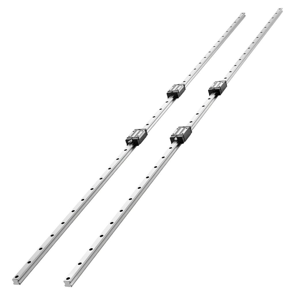 Linear Rail Guide Kit, HGR20, 2Pcs 2000 mm (78.74 inch) Linear Motion Rails and 4Pcs Bearing Slide Blocks, Anti Rust and High Precision Kit, for DIY,