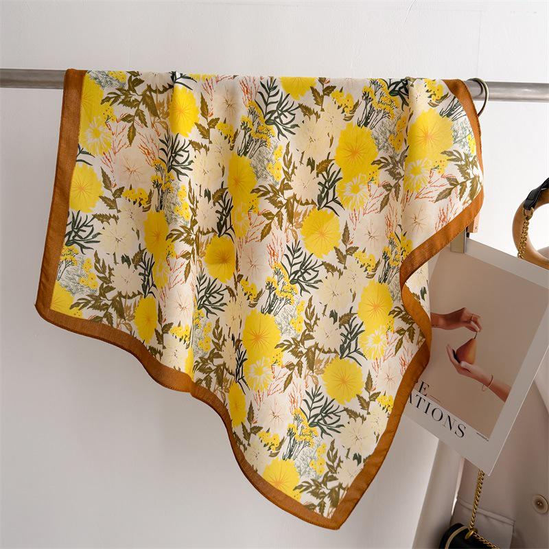 Eșarfă elegantă de mătase 2025: Design japonez și coreean, Stil subțire de vară, Protecție pentru gât