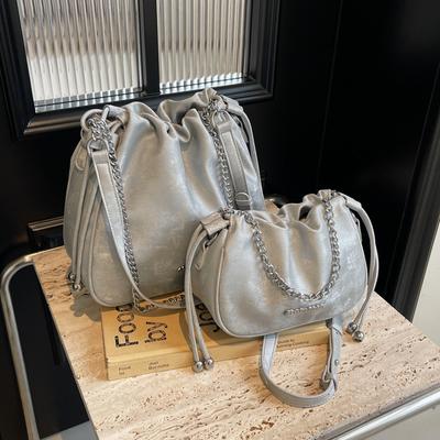New New Chinese Pleated Chain Cloud Bag Fashionable Three-purpose Single-piece Underarm Bag Niche Messenger Bag