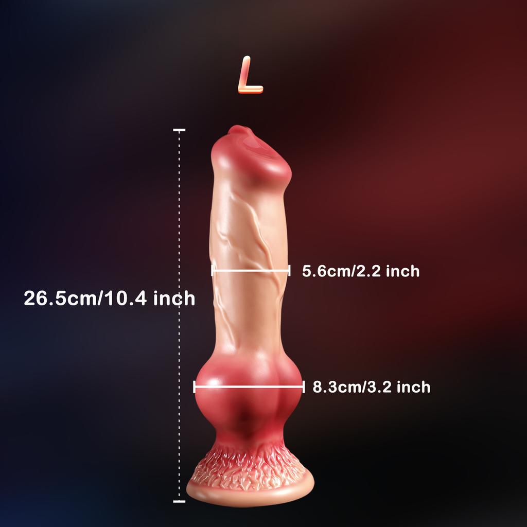 Einfügbarer Riesiger Hund Falscher Penis Realistischer Dildo Doppelte Penetration Analer Stöpsel Monster-Schwanz Vagina G-Punkt Stimulation Masturbation Sexspielzeug für Erwachsene für Unisex