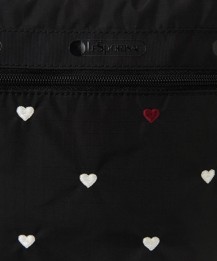 MINI BUCKET SHOULDER Heart EMB BAG/1237/Red/White