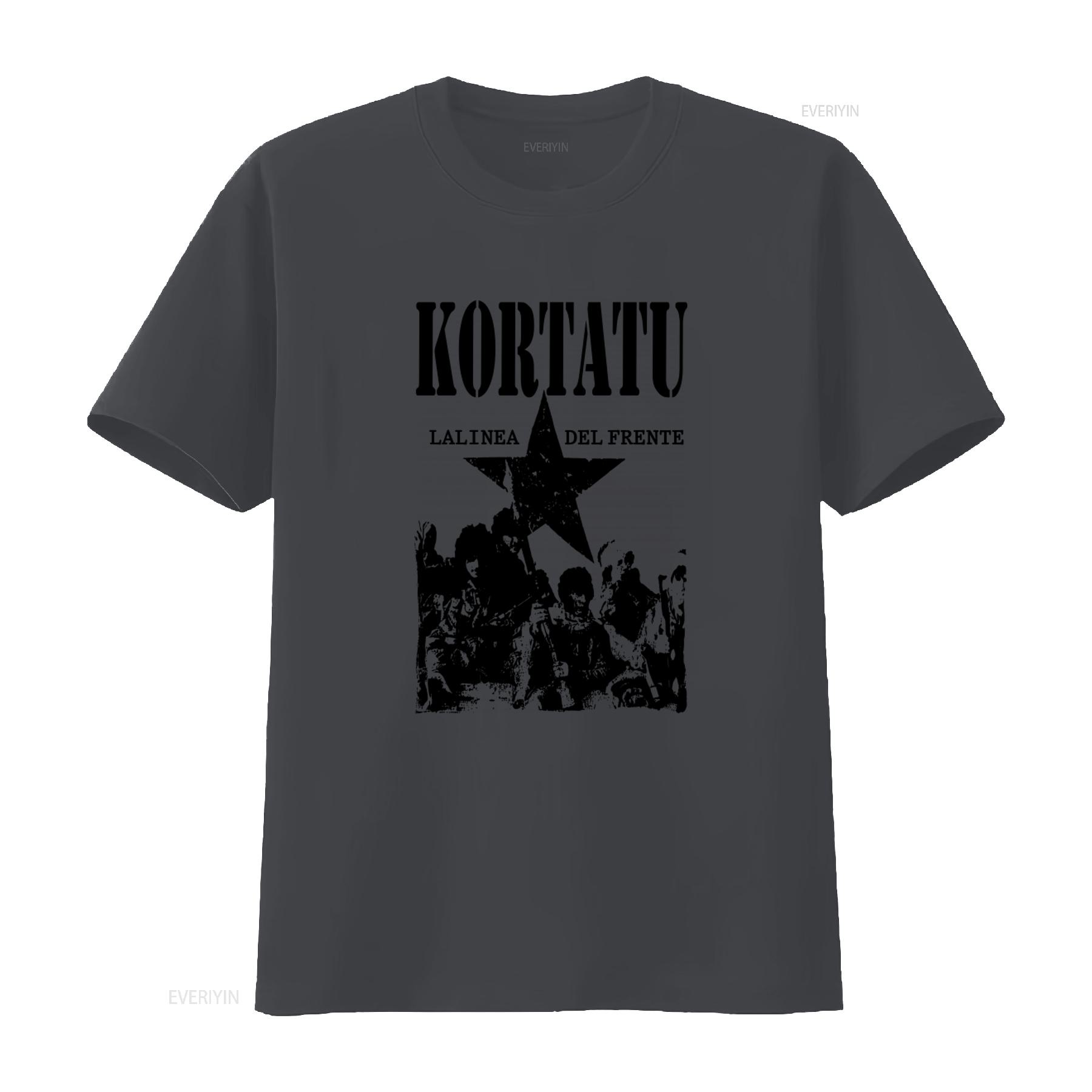 

Screen Punk Rock Kortatu T Shirt Star Band Design vintage Washed Top For Everyday Wear graphic streetwear designer clothes 4XL