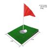 Backyard Golf Putting Mat - Simulated Green Slope Practice Mat with Stainless Steel Cup & Flag for Indoor Outdoor