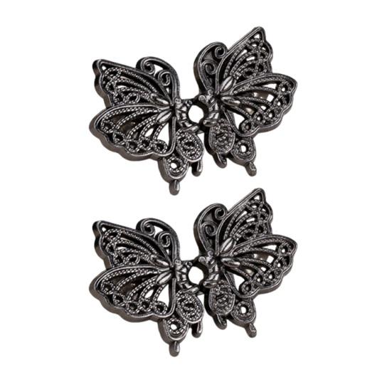 2 Pairs Butterfly Waist Tightener Pins Detachable No-sew Pants Waist Tighteners 2 Pairs C