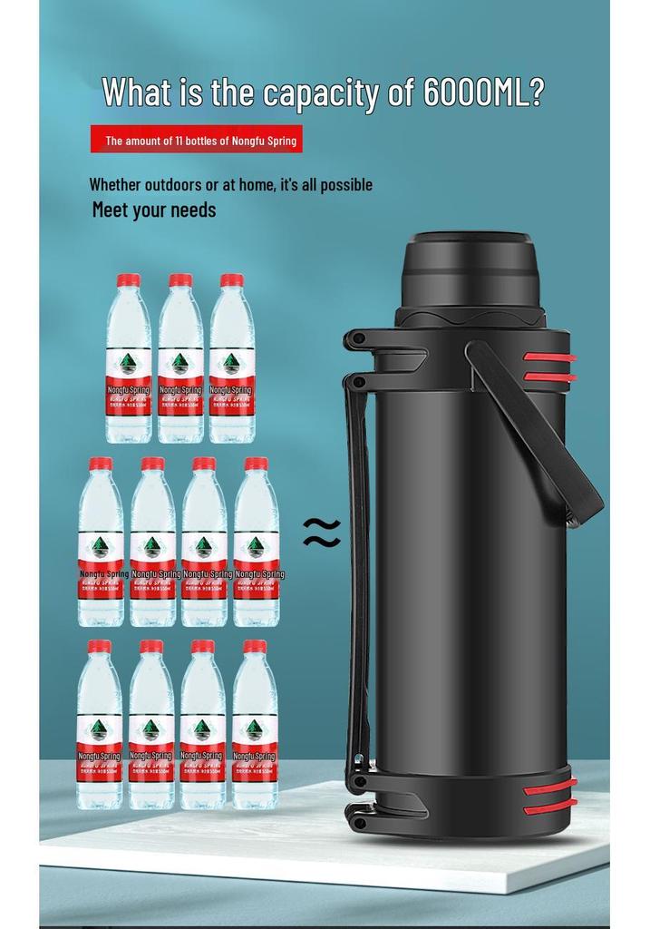 Large Capacity Stainless Steel Thermos for Men and Women - Portable Outdoor Water Bottle for Car and Home Use