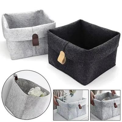 Minimalist Solid Colro Nordic Style Solid Color Felt Storage Basket Home Personalized Dormitory Bedroom Miscellaneous Boxes