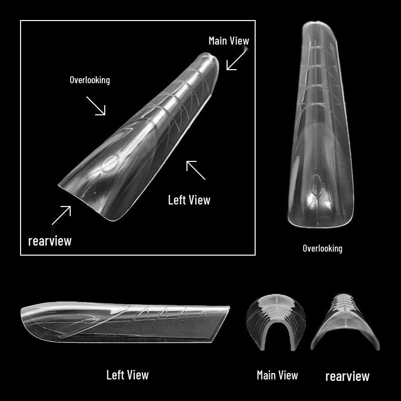 Cross-border Long Ladder Crystal Nail Extension Mold - 150 Piece Set for Quick Gel Polish and French Tips.