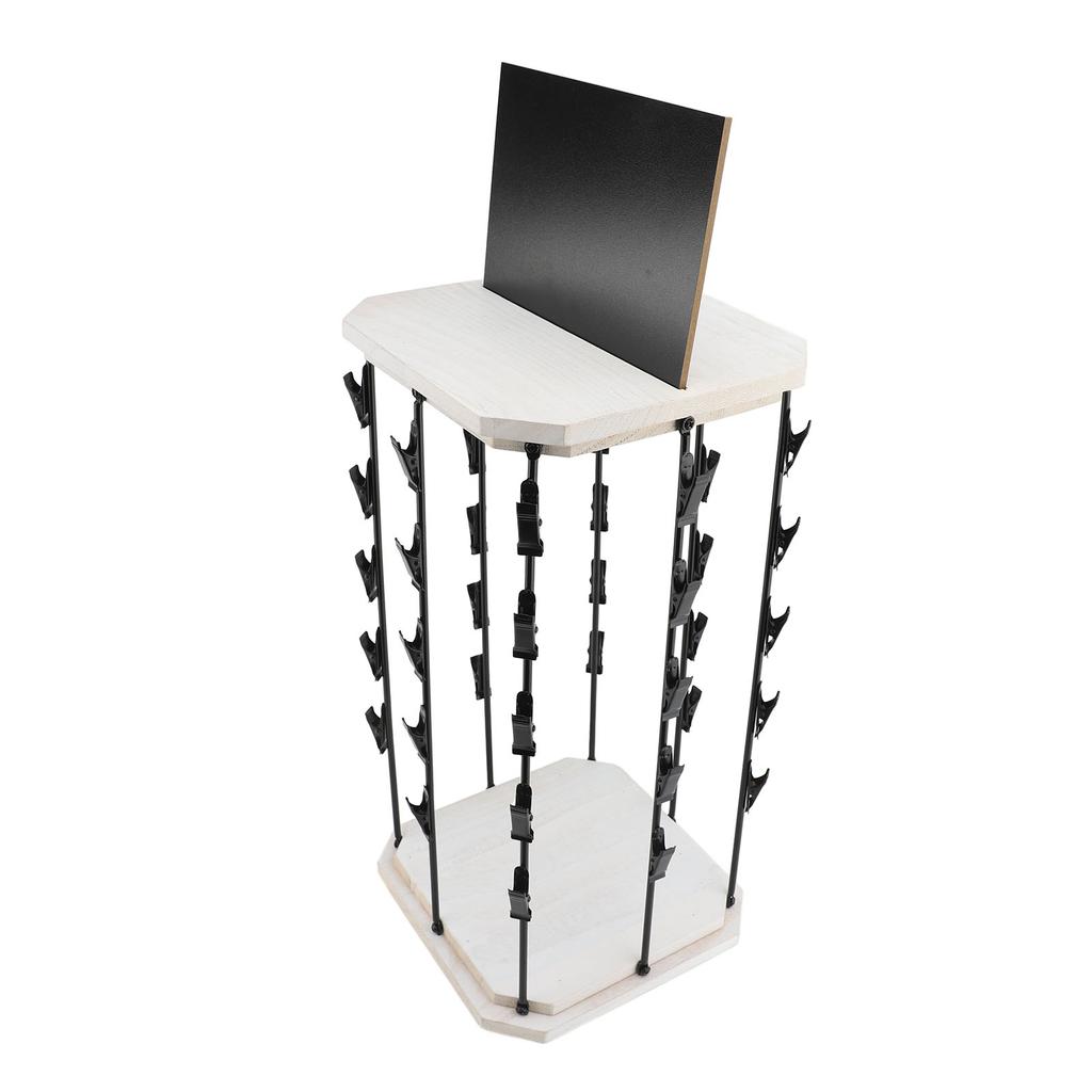 Chip Rack mit Top Schreiben Pad Kreative 360 grad Rotierenden 5 Tiers 40 Clips Holz Chip Display Stand für