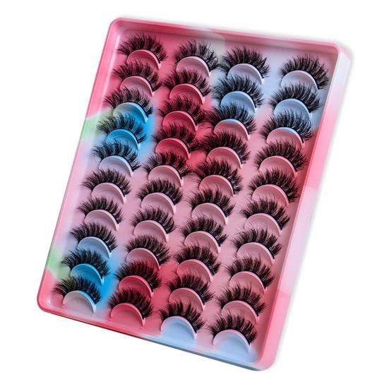 

20 пар/коробка перекрестных ресниц легкие уникальные длительный срок использования красивые многослойные красивые накладные ресницы для женщин 1