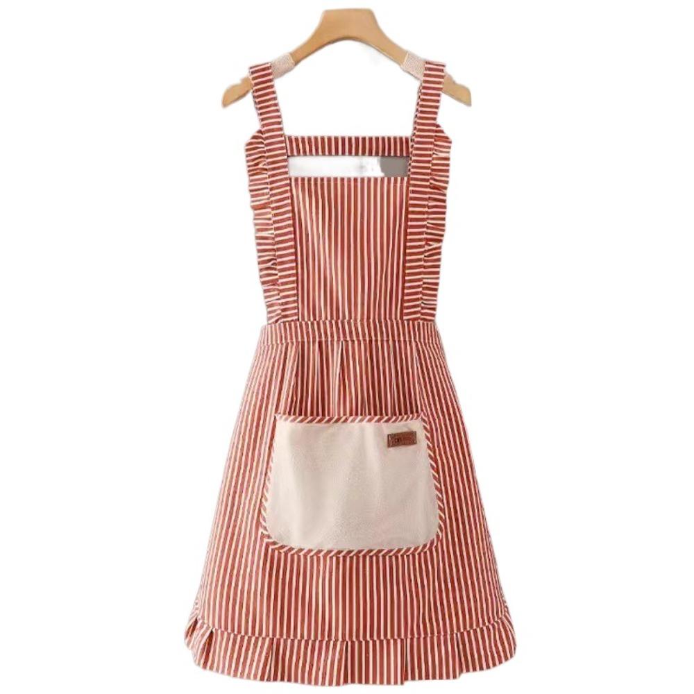 

New Adjustable Apron Oilproof Sleeveless Kitchen Apron Can Wipe Hands with Pockets Cooking Apron Unisex рожевий