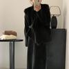 Lazy Loose Crew Neck Sweater Skirt Set Autumn and Winter Versatile Knitted Sweater Two-piece Set