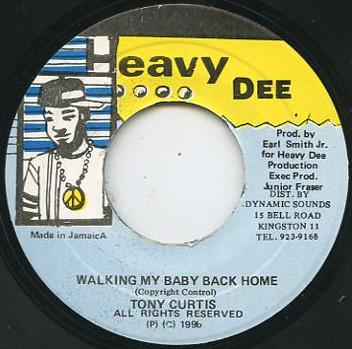 7inch Record TONY CURTIS  Walking My Baby Back Home NONE HEAVY DEE 1996 Jamaica Reggae Ska  Dub Used