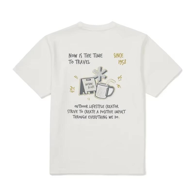 ZX 2026 new Summer New Print Outdoor Camping Leisure Shortsleeved Tshirt Leisure Vacation Unisex M