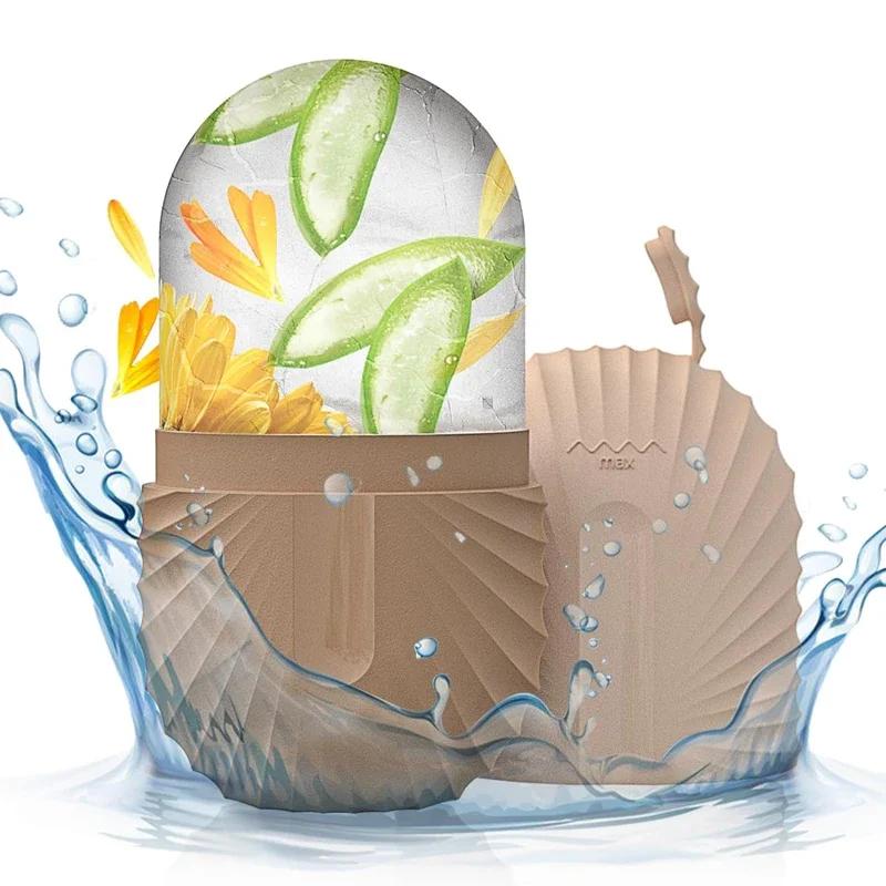 Ice Face Roller Ice Cube Beauty Massage Silicone Ice Mold For Eye Puffiness Ice Facial Roller Shrink Pores Multifunctional Mold