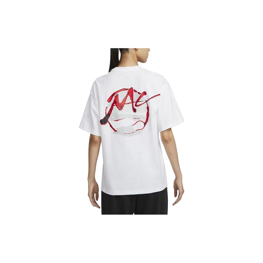 Nike Mac Attack Letter Print Crew Neck Casual Short Sleeve T-Shirt Women Tops White FN4176-100
